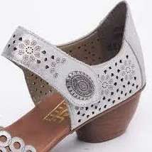 Rieker Schuhe 43753-90 Silber Metallic Mary Jane