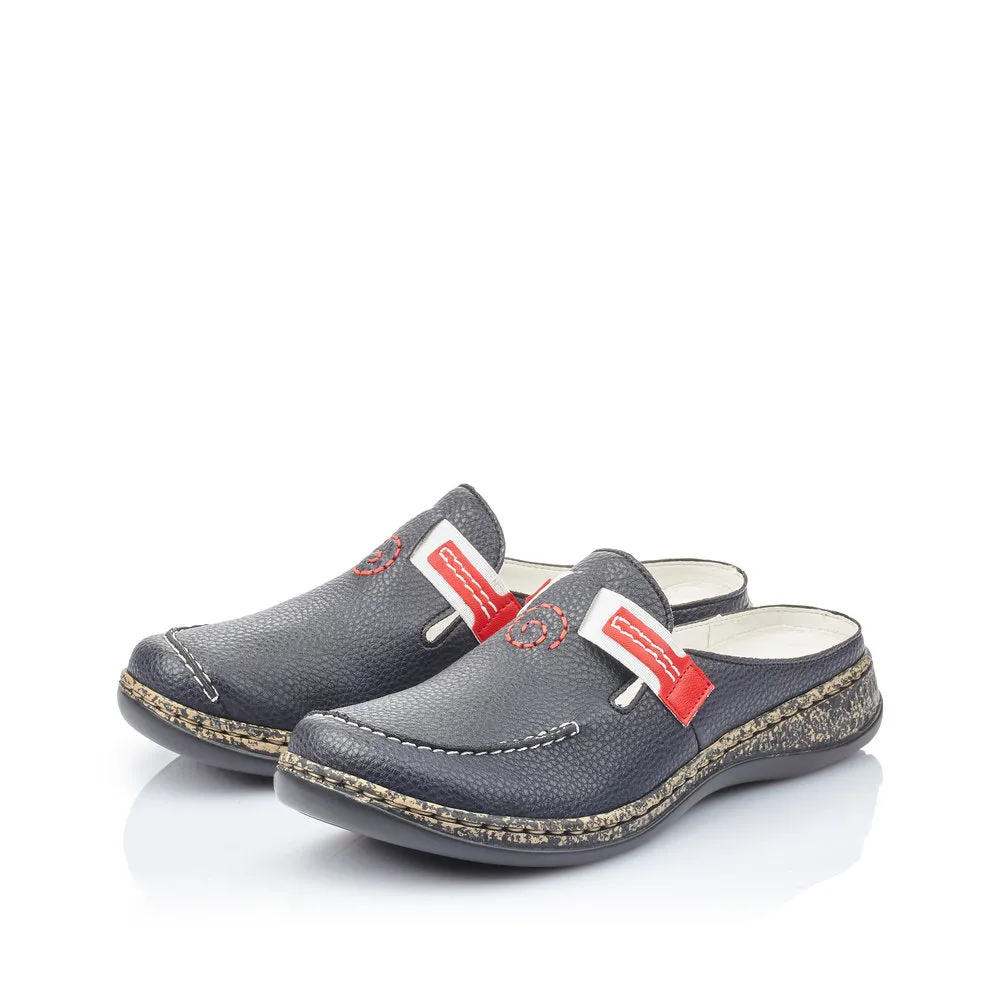 Rieker Schuhe 46393-15 Marineblau/Rot