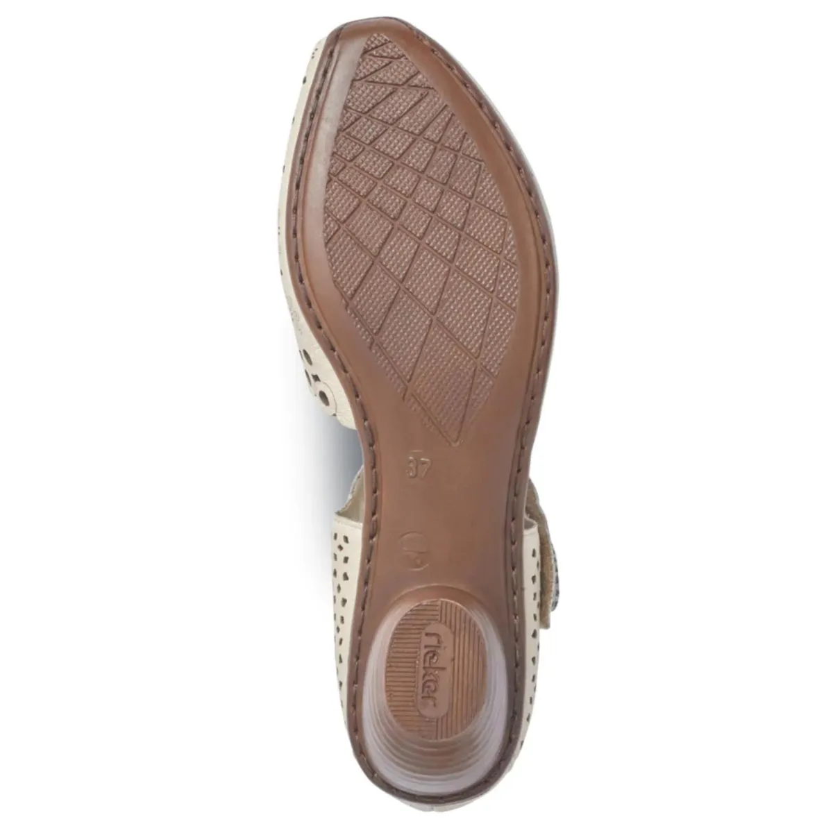 Rieker Damen 43753-60 Mirjam Creme Leder Rieker Schuhe