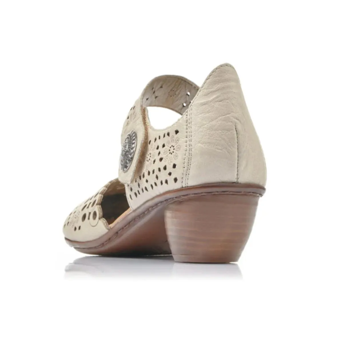 Rieker Damen 43753-60 Mirjam Creme Leder Rieker Schuhe