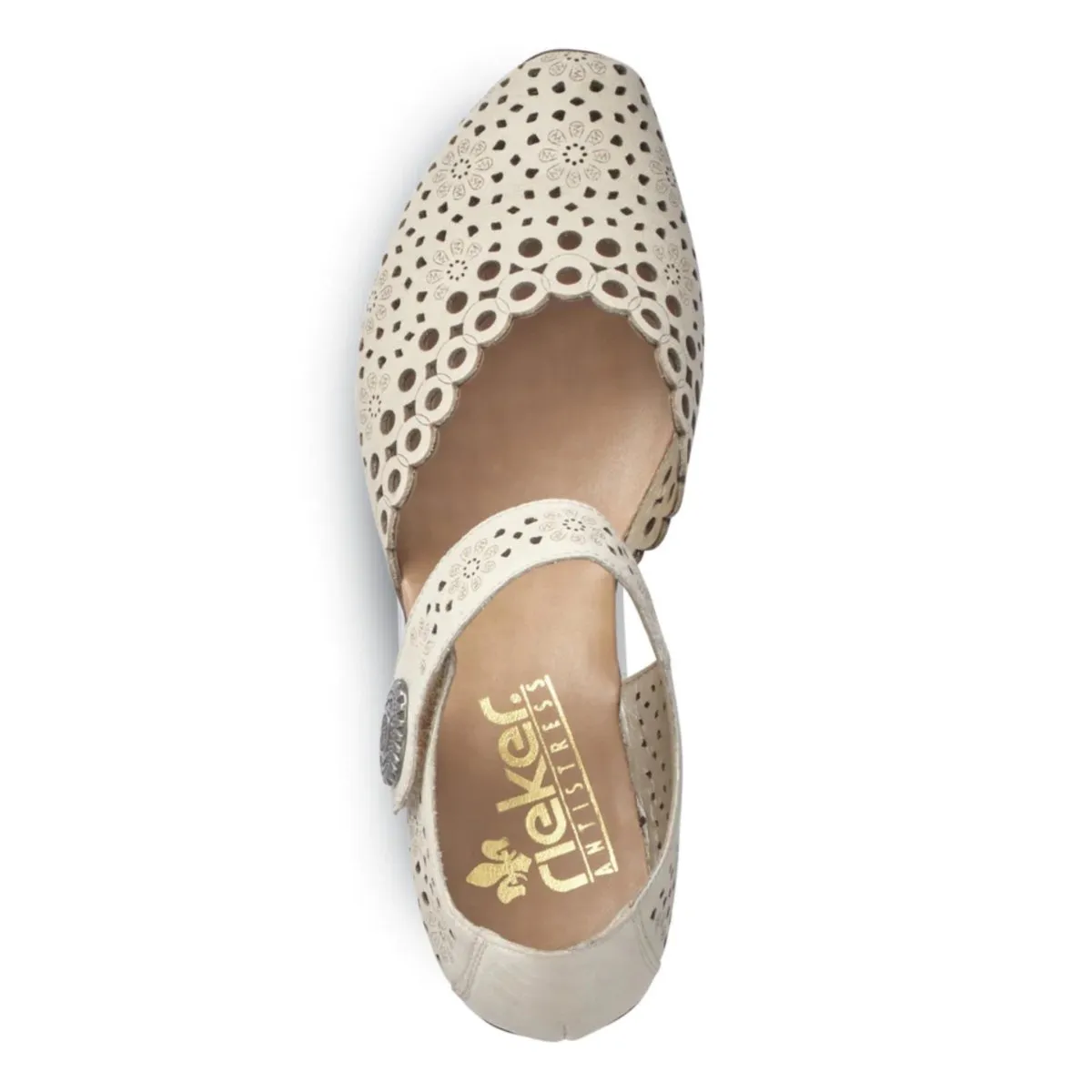 Rieker Damen 43753-60 Mirjam Creme Leder Rieker Schuhe