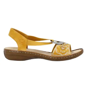 Rieker Damen 608B9-68 Regina Gelb