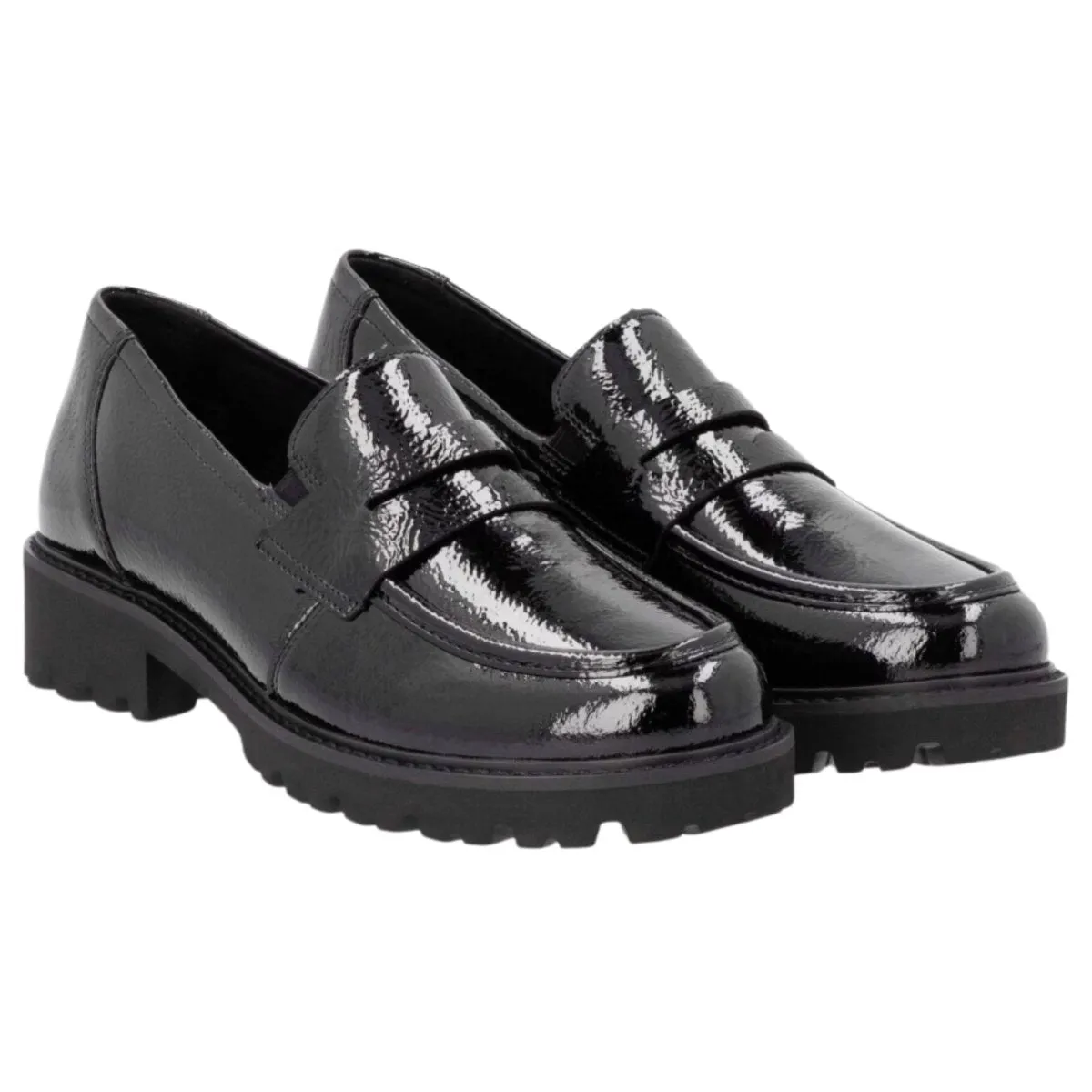 Rieker Damen D8602-00 Hochglanz Schwarz