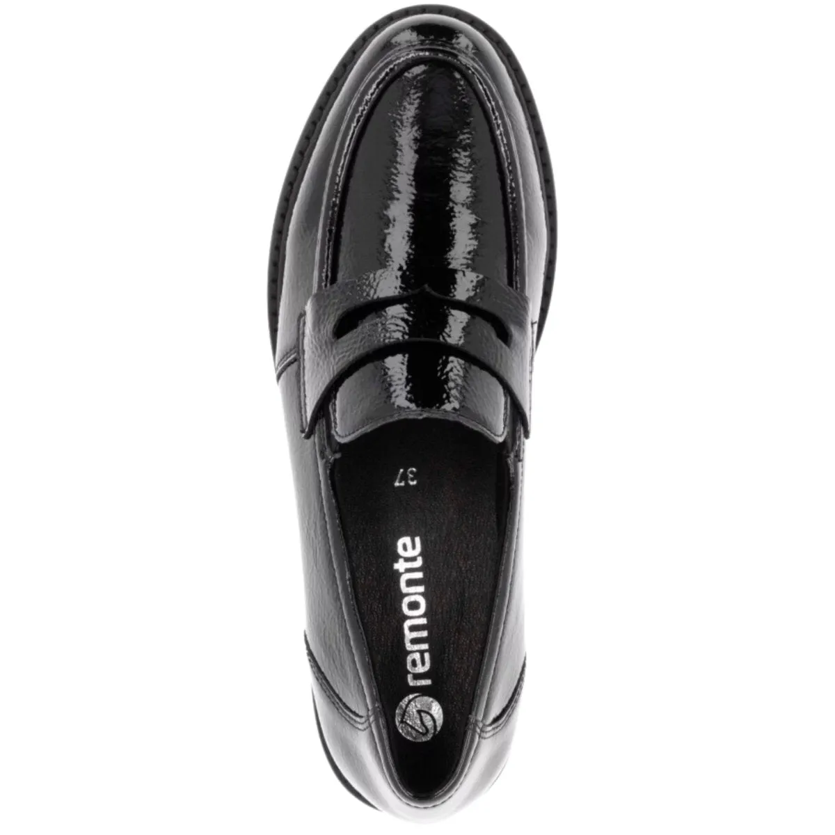 Rieker Damen D8602-00 Hochglanz Schwarz
