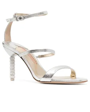 Rosalind Crystal Mittellanger Sandal in Silber