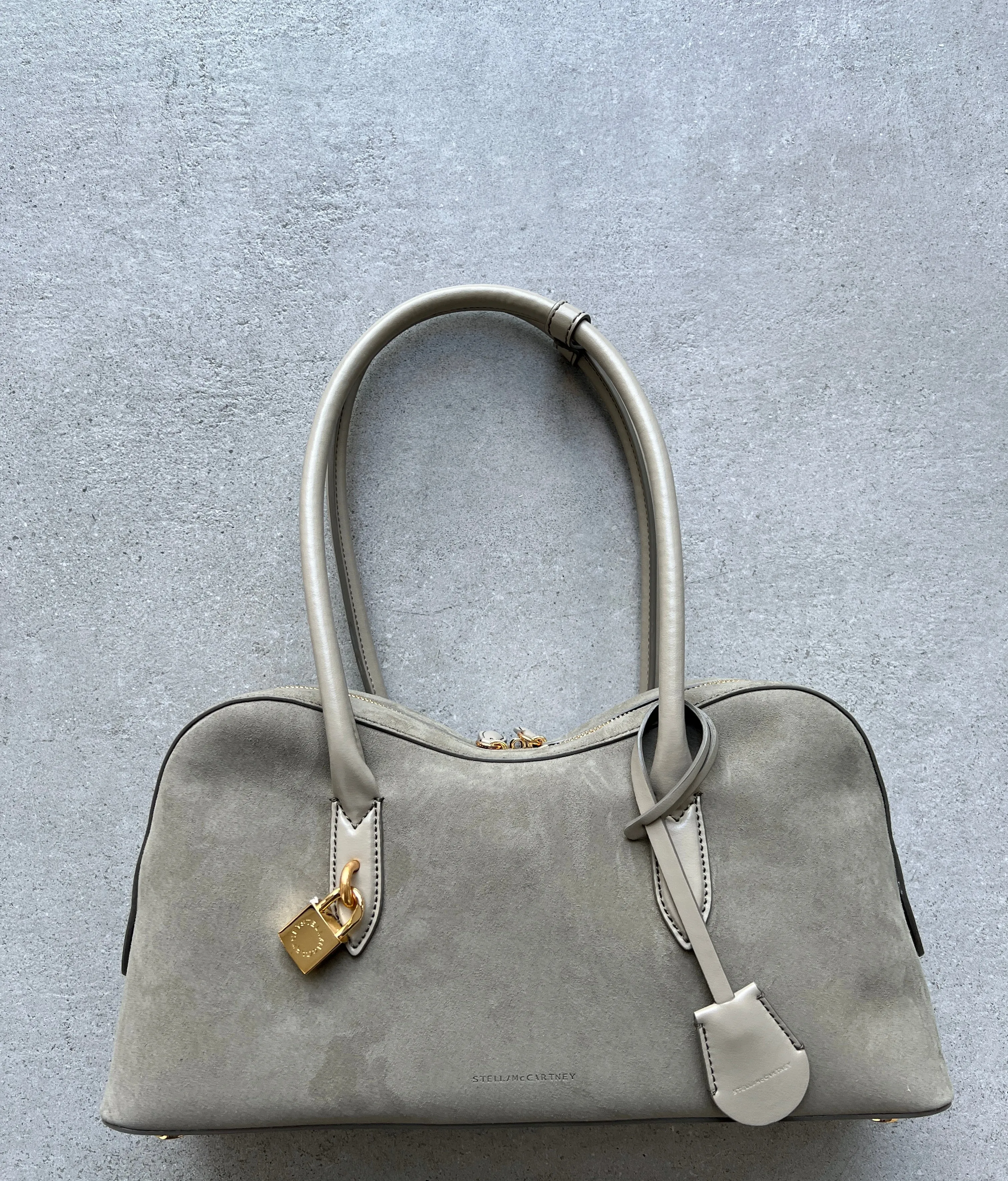 Ryder Schultertasche, Wildleder, Khaki Taschen_Stella Mccartney_Taschen