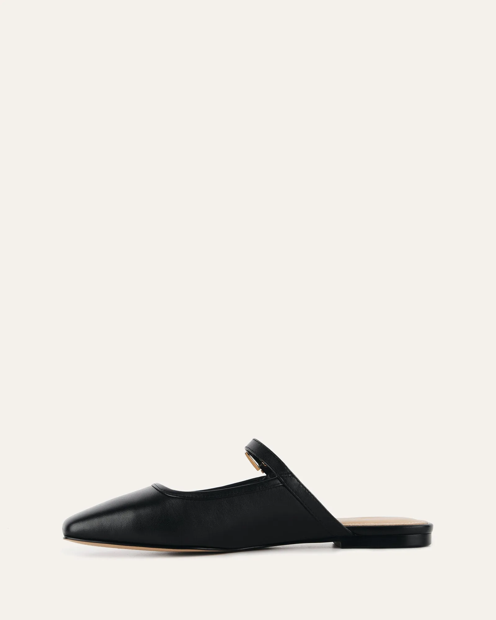 SAMMY DRESS FLATS SCHWARZES LEDER