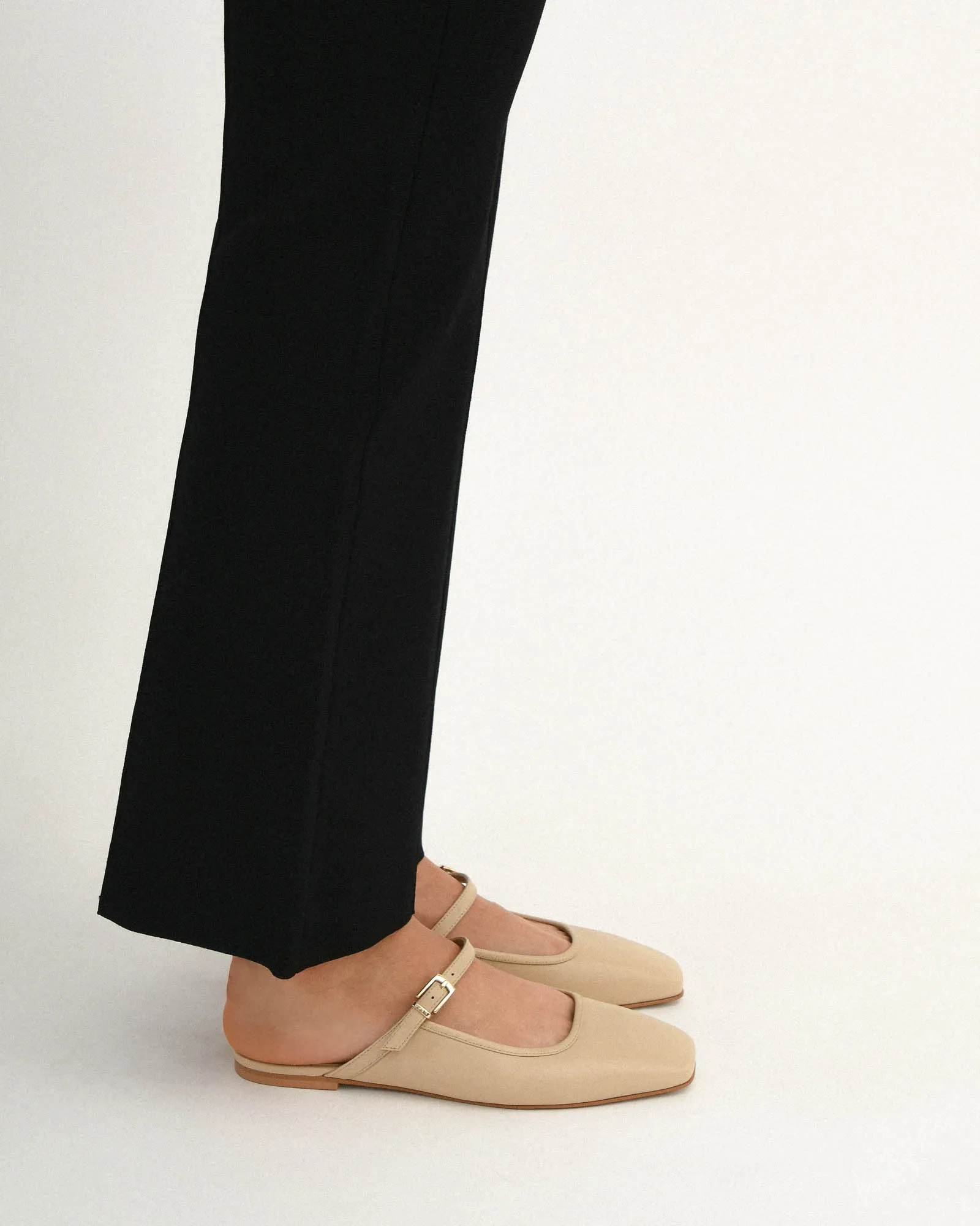 SAMMY DRESS FLATS SAND LEDER
