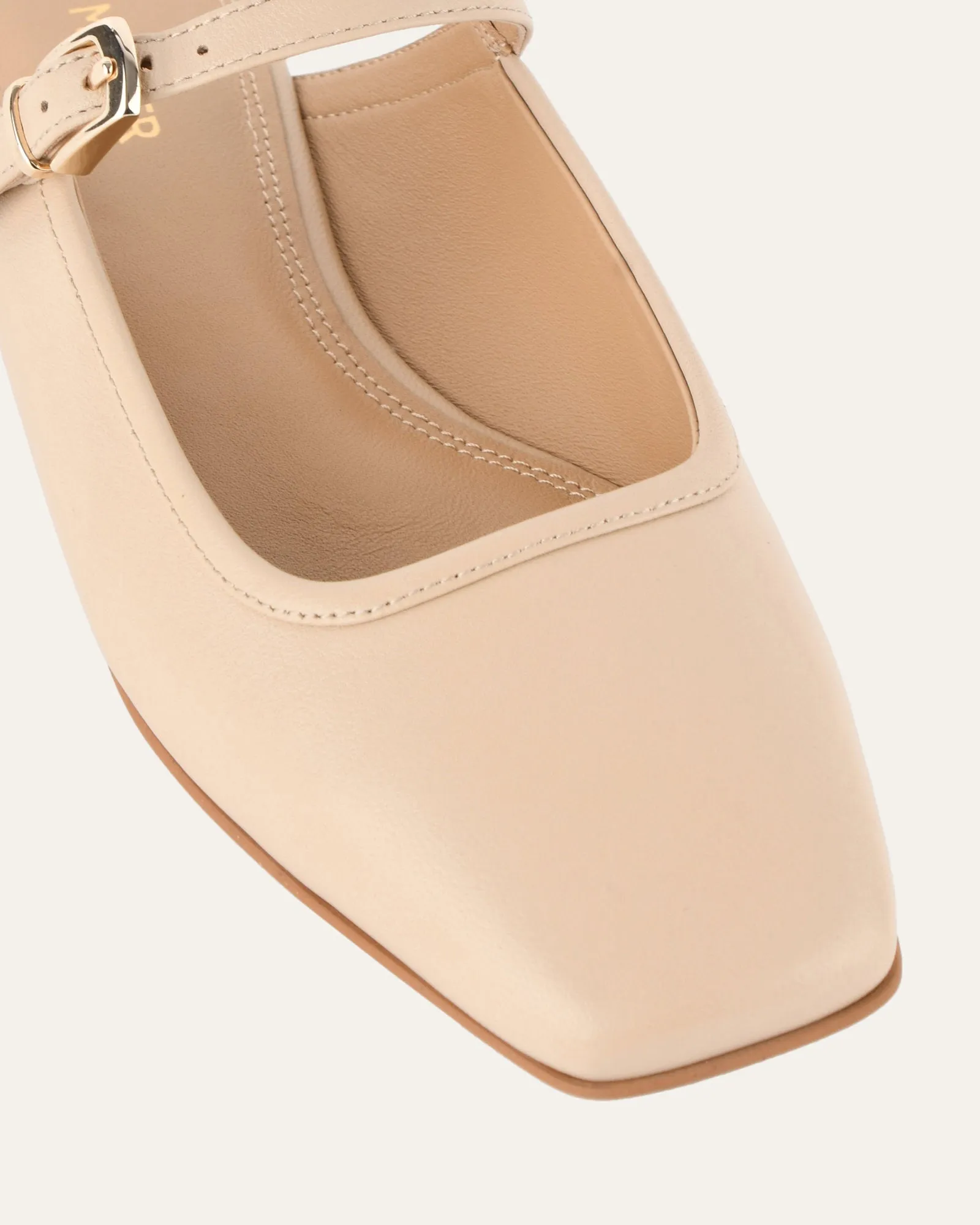 SAMMY DRESS FLATS SAND LEDER