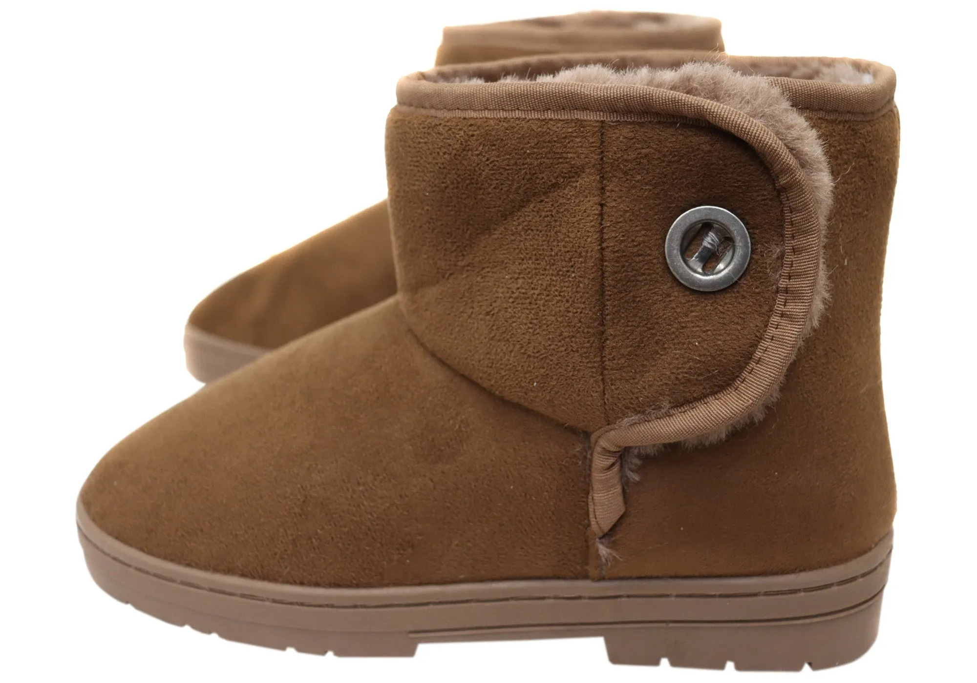Scholl Orthaheel Fluffy II Damen Komfort Hausschuhe Stiefel mit Unterstützung Scholl Orthaheel Schuhe