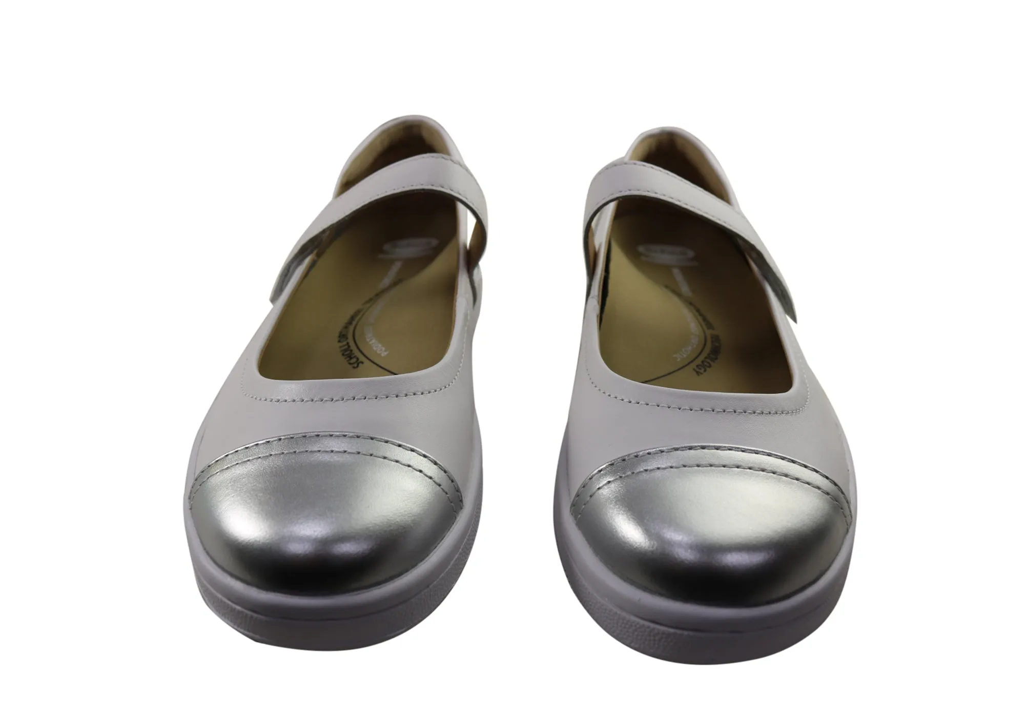 Scholl Orthaheel Rhonda Damen-Supportive Leder Mary Jane Schuhe Scholl Orthaheel Schuhe