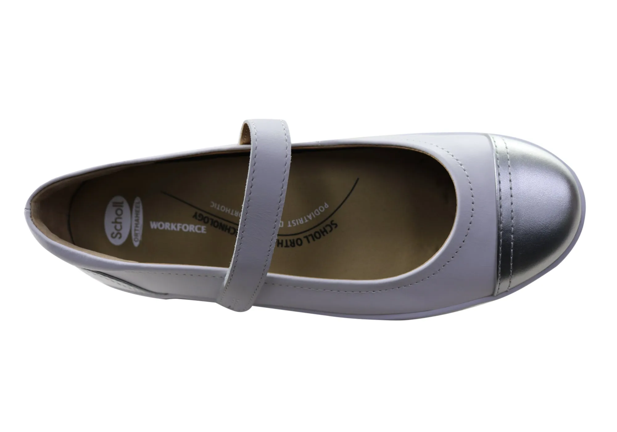 Scholl Orthaheel Rhonda Damen-Supportive Leder Mary Jane Schuhe Scholl Orthaheel Schuhe