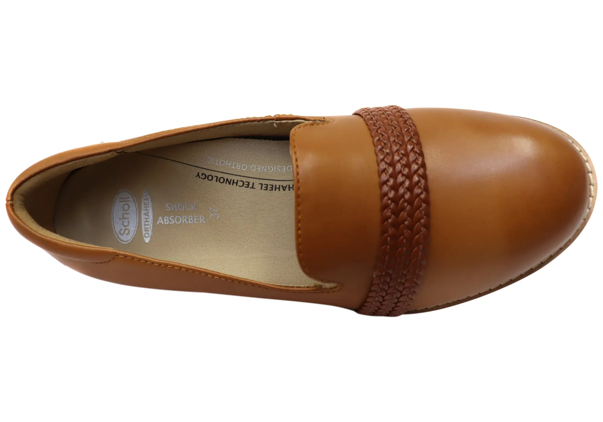 Scholl Orthaheel Tribe Loafer Damen Unterstützende Leder Komfortschuhe Scholl Orthaheel Schuhe