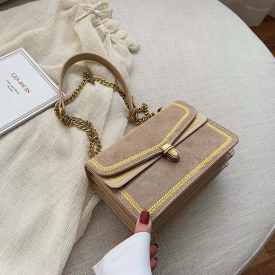 Schrubbenleder Querbody-Taschen für Damen 2020 Kette Schulter Messenger Tasche Dame Reise Luxus Handtaschen und Geldbörsen Fashion Nova Taschen