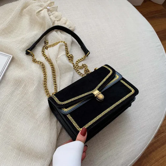 Schrubbenleder Querbody-Taschen für Damen 2020 Kette Schulter Messenger Tasche Dame Reise Luxus Handtaschen und Geldbörsen Fashion Nova Taschen