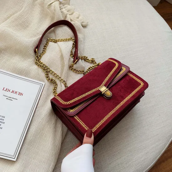 Schrubbenleder Querbody-Taschen für Damen 2020 Kette Schulter Messenger Tasche Dame Reise Luxus Handtaschen und Geldbörsen Fashion Nova Taschen