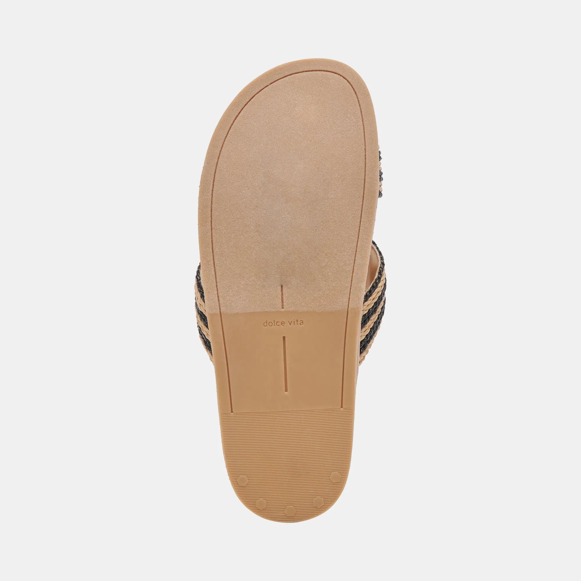 SELDA SANDALEN NATUR RAFFIA SCHWARZ