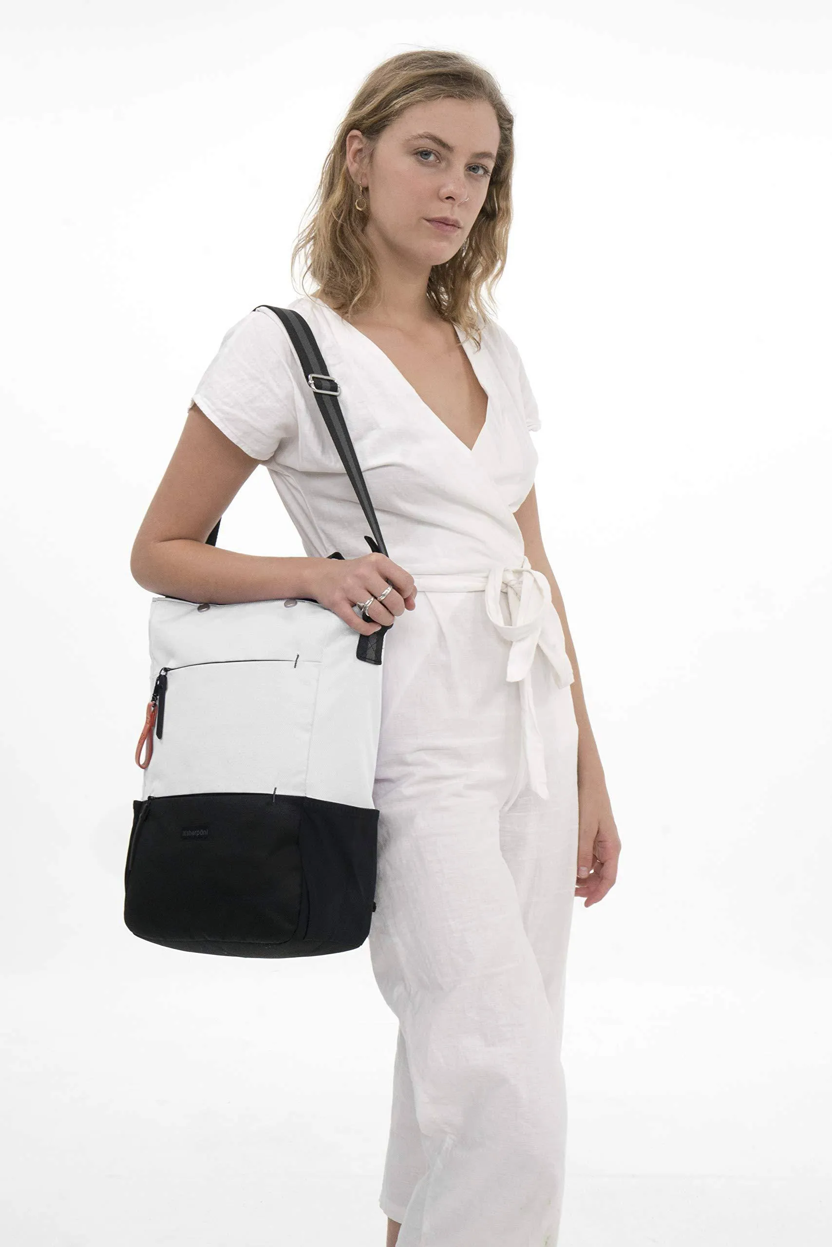 Sherpani Camden, Nylon-Convertible-Rucksack-Tasche, Tragetasche, Umhängetasche für Damen, RFID-Schutz, 15-Zoll-Laptophülle, Sherpani