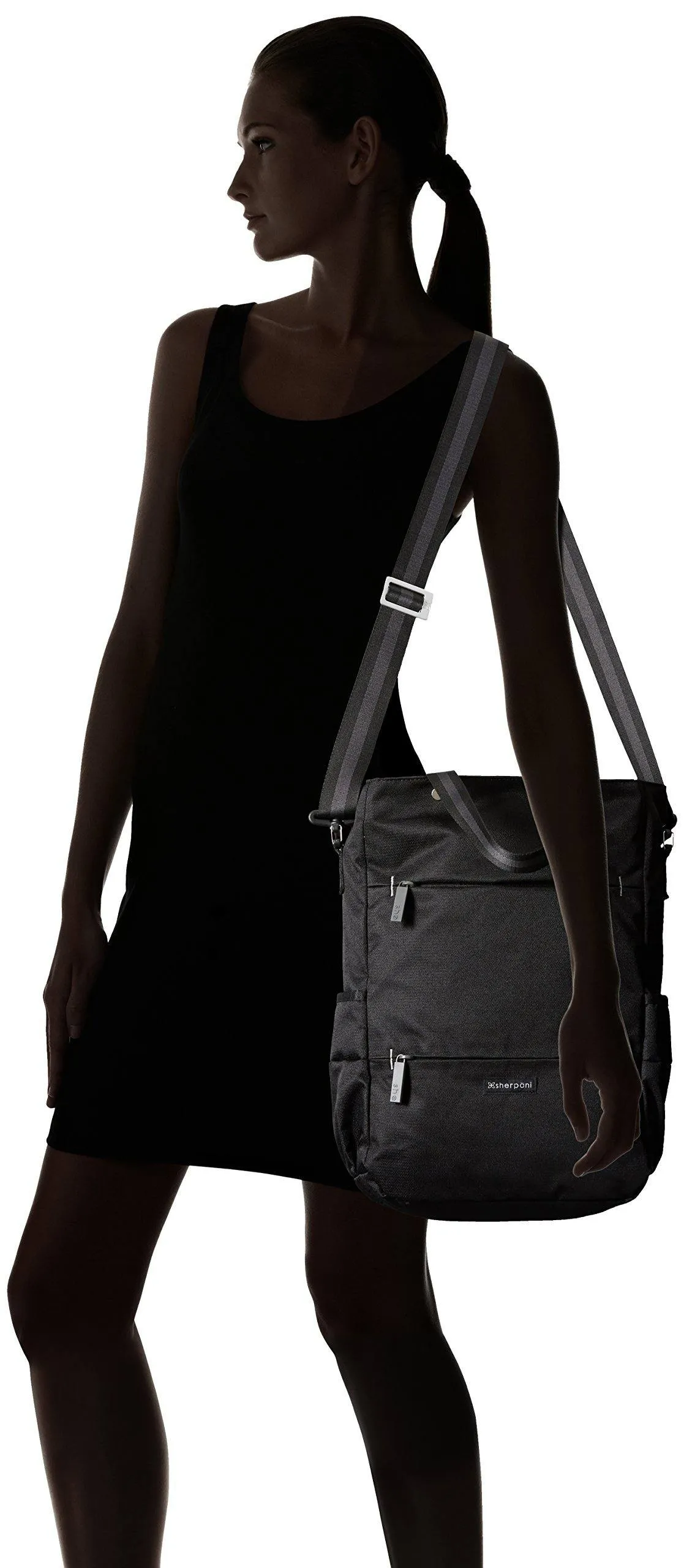 Sherpani Camden, Nylon-Convertible-Rucksack-Tasche, Tragetasche, Umhängetasche für Damen, RFID-Schutz, 15-Zoll-Laptophülle, Sherpani