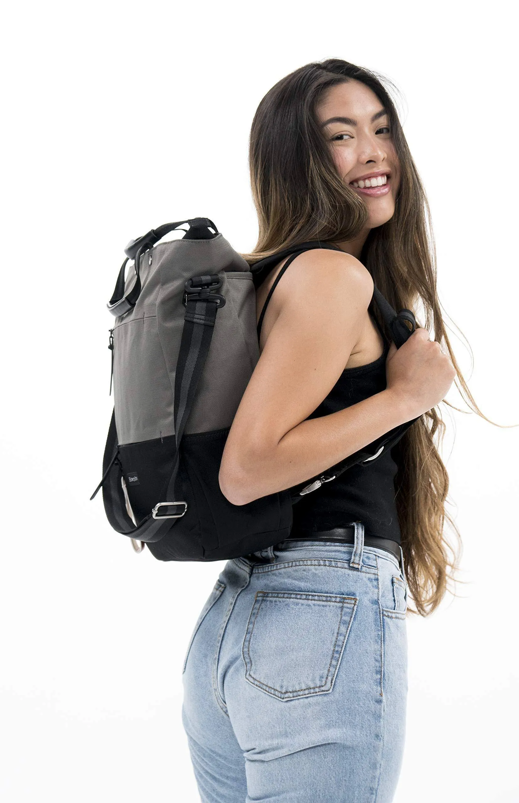 Sherpani Camden, Nylon-Convertible-Rucksack-Tasche, Tragetasche, Umhängetasche für Damen, RFID-Schutz, 15-Zoll-Laptophülle, Sherpani