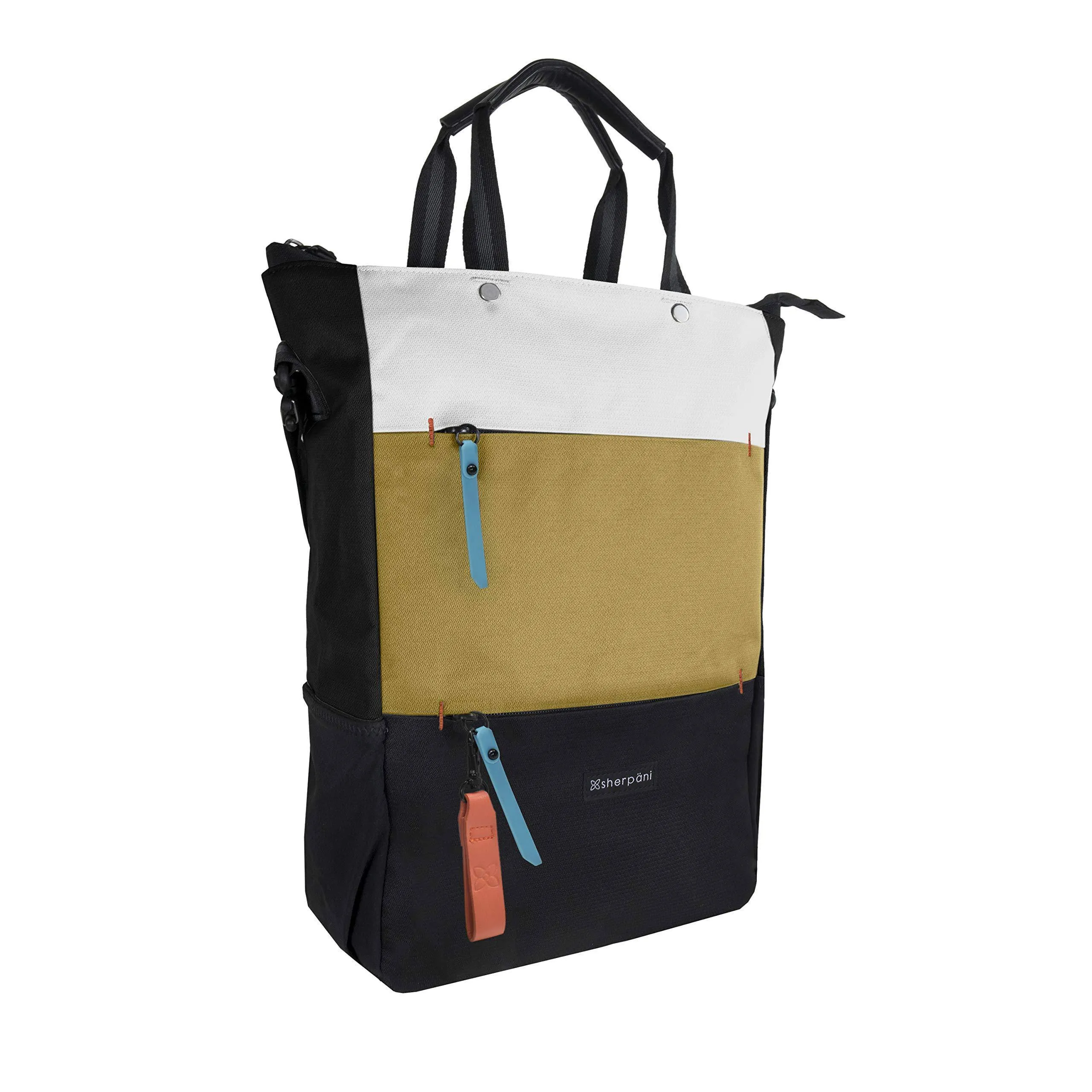 Sherpani Camden, Nylon-Convertible-Rucksack-Tasche, Tragetasche, Umhängetasche für Damen, RFID-Schutz, 15-Zoll-Laptophülle, Sherpani
