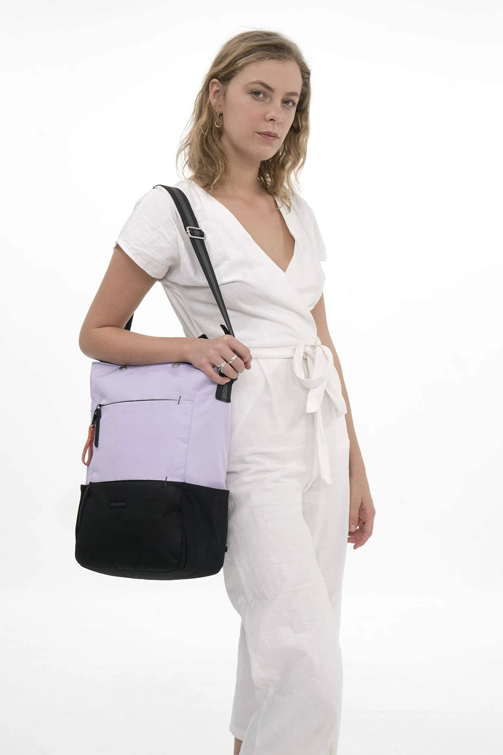 Sherpani Camden, Nylon-Convertible-Rucksack-Tasche, Tragetasche, Umhängetasche für Damen, RFID-Schutz, 15-Zoll-Laptophülle, Sherpani