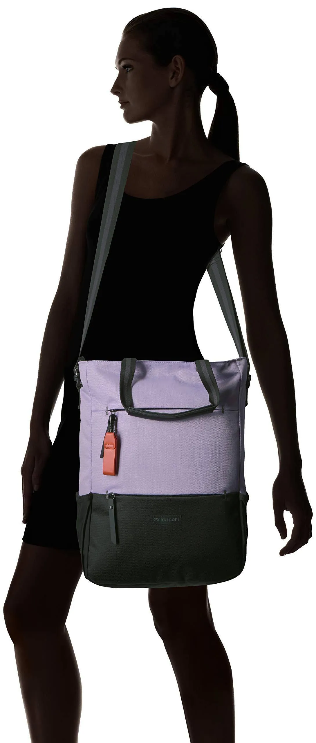 Sherpani Camden, Nylon-Convertible-Rucksack-Tasche, Tragetasche, Umhängetasche für Damen, RFID-Schutz, 15-Zoll-Laptophülle, Sherpani