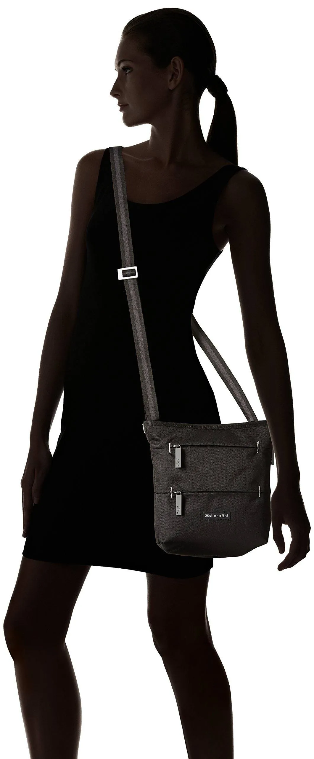 Sherpani Sadie Recycelte Nylon Umhängetasche, Essenzielle Messenger-Tasche, Mittlere Schultertasche für Damen, RFID-Schutztaschen Sherpani