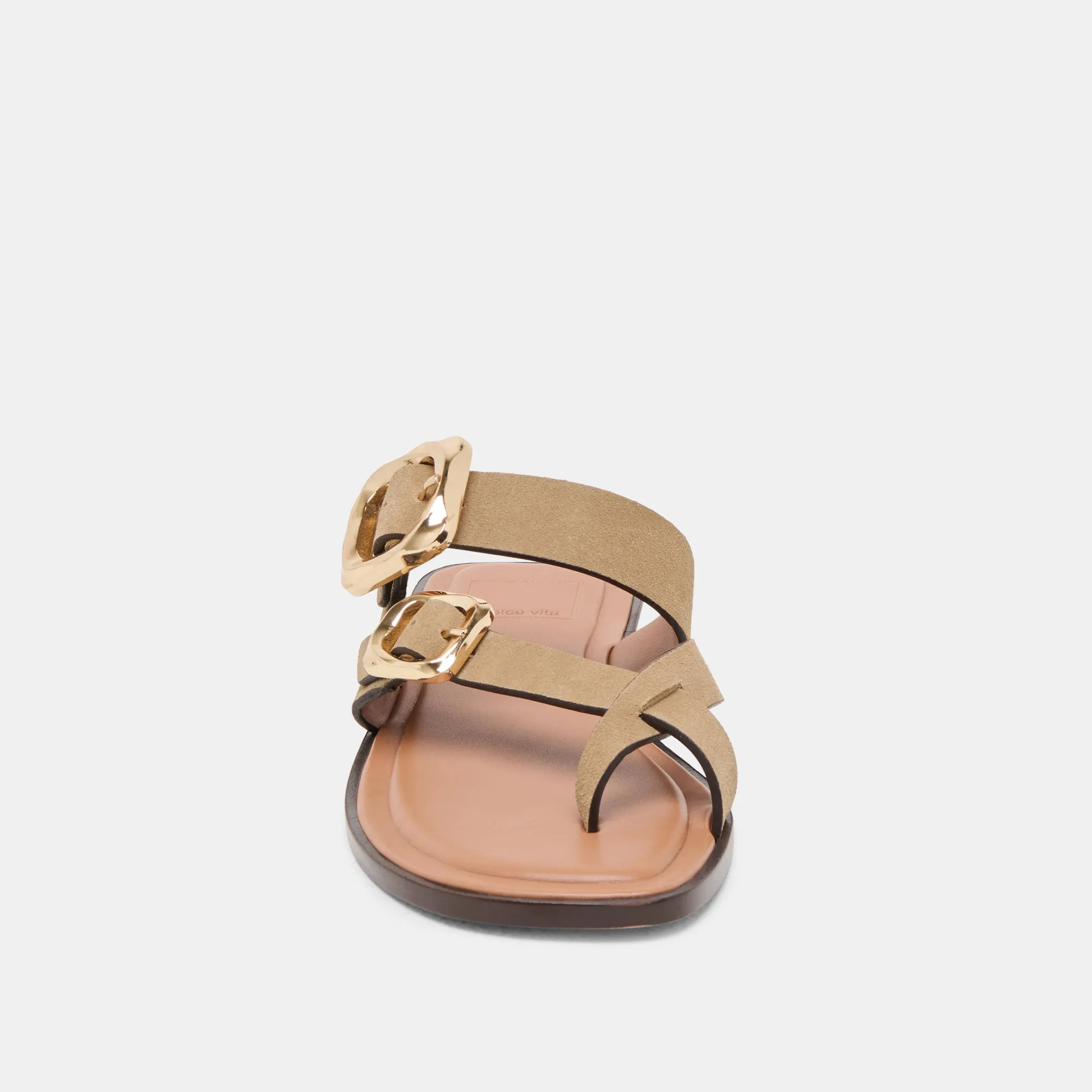 SHORE SANDALS TAUBE WILDLEDER