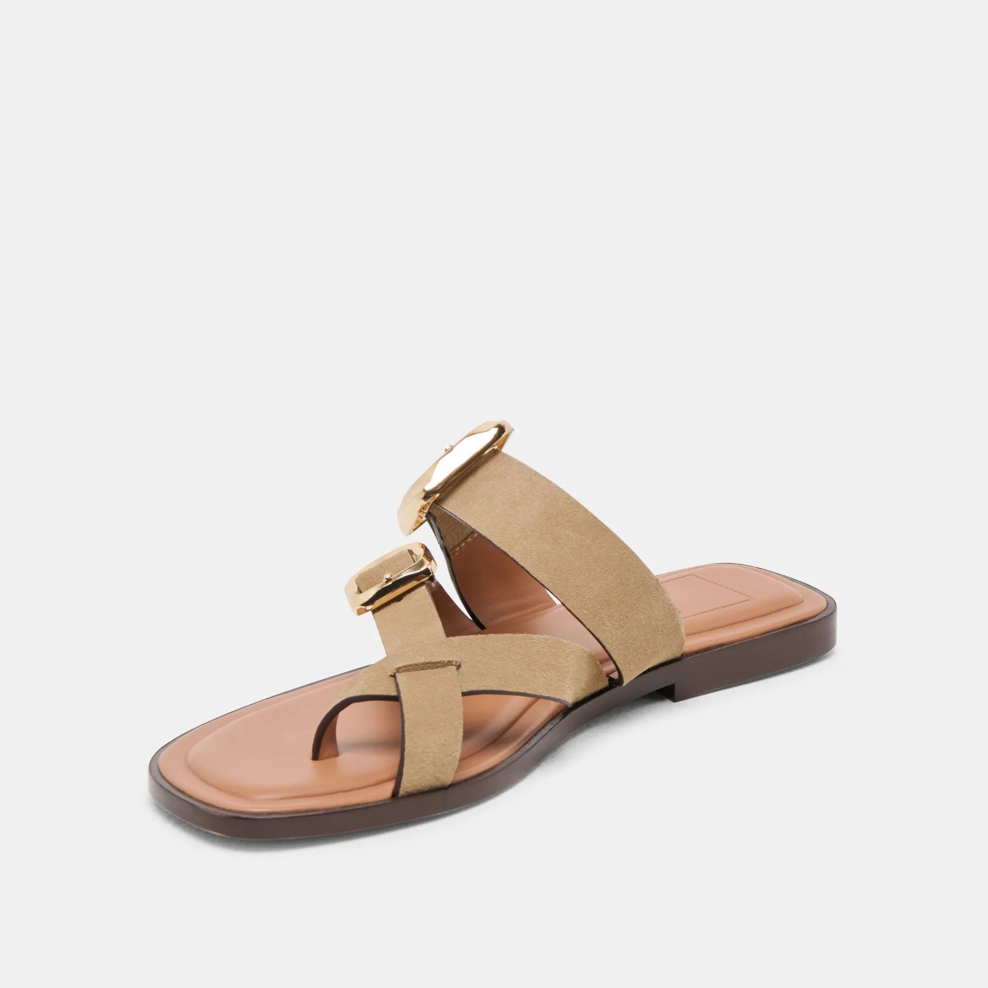 SHORE SANDALS TAUBE WILDLEDER