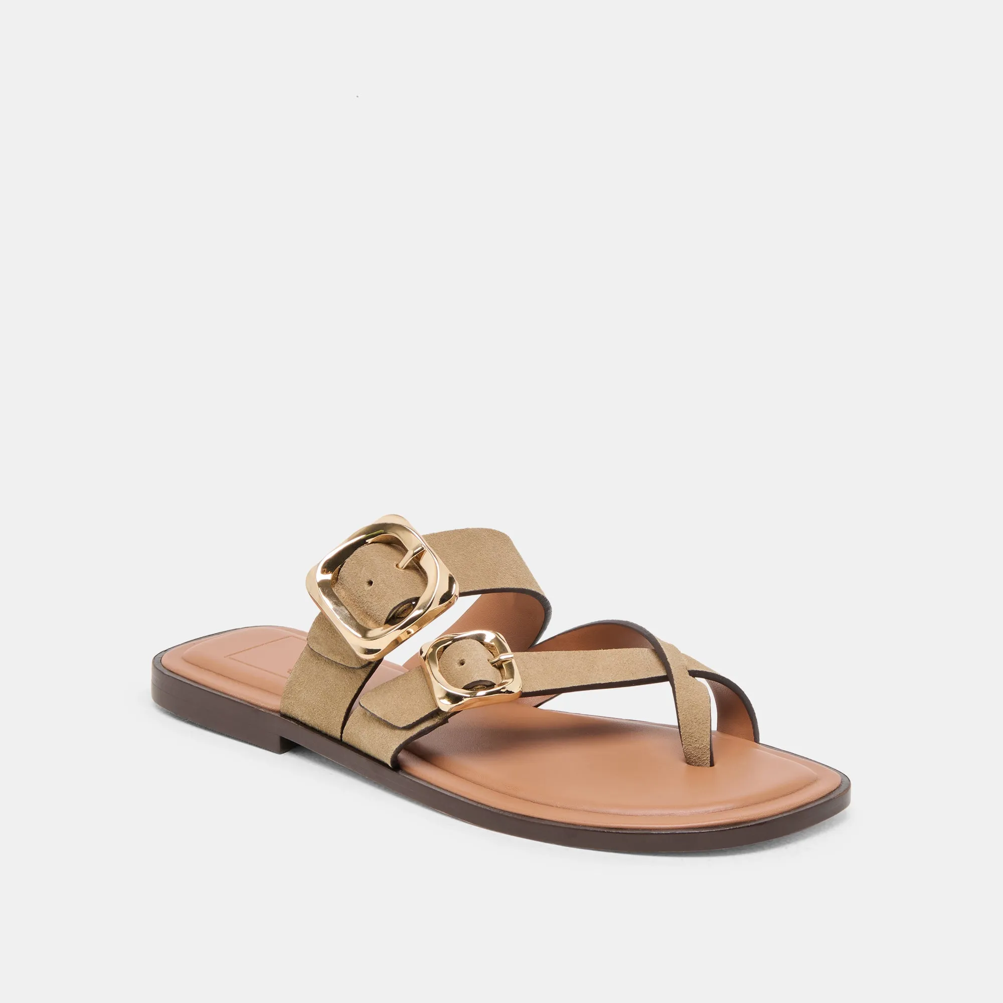 SHORE SANDALS TAUBE WILDLEDER