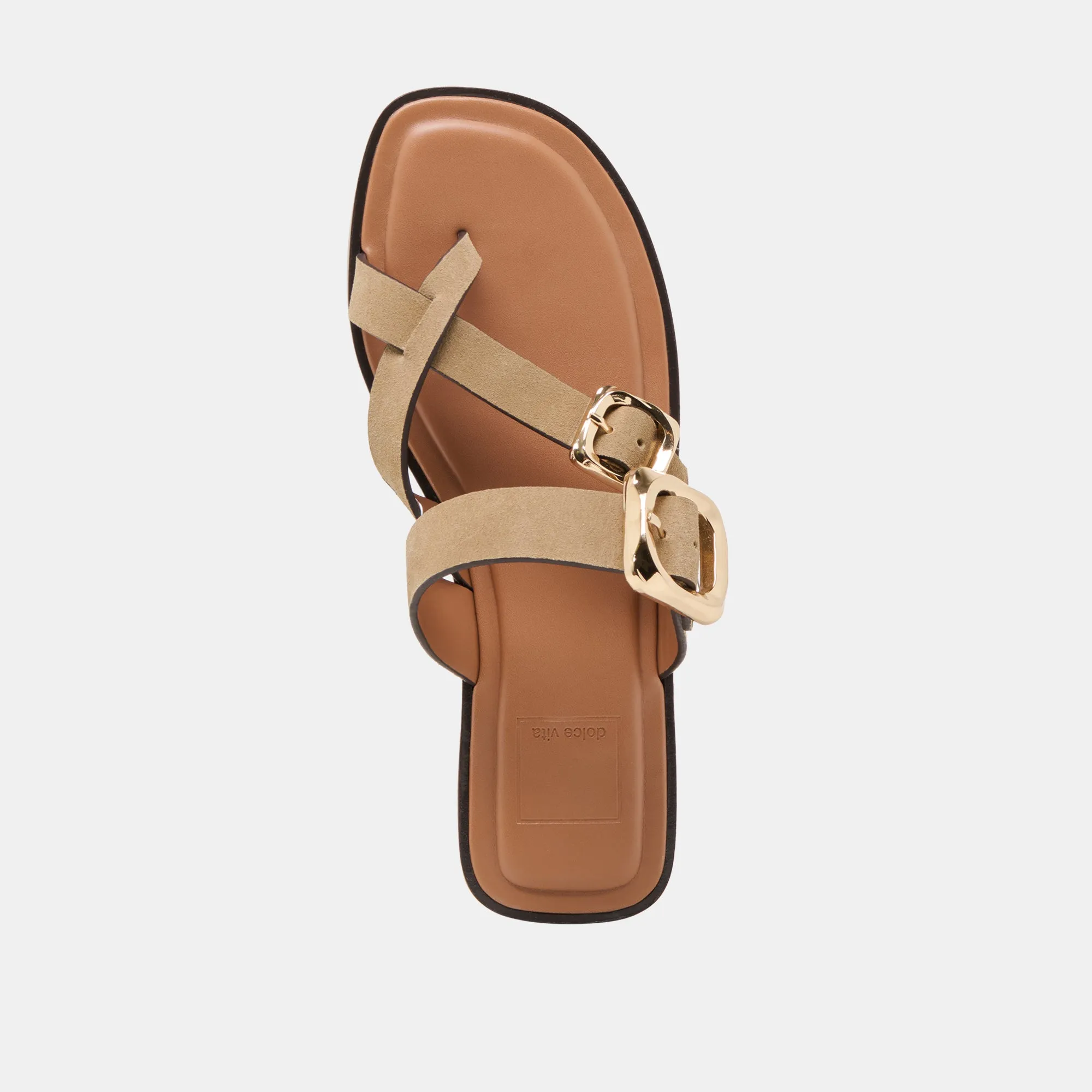 SHORE SANDALS TAUBE WILDLEDER