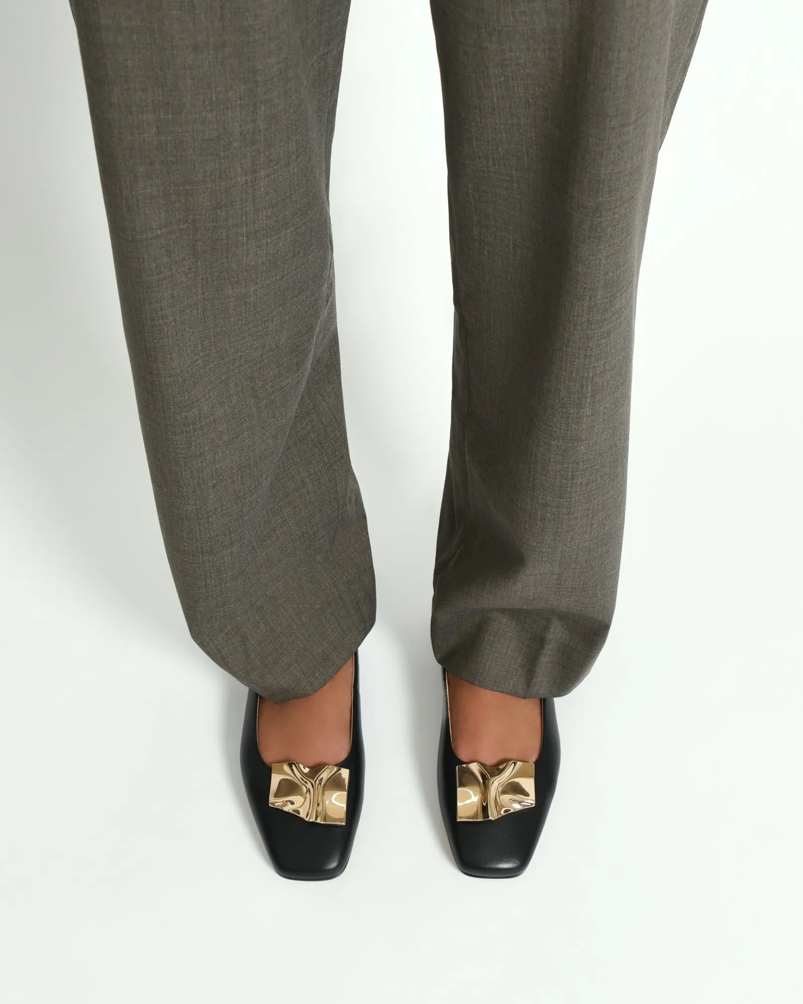 SONNY FLACHE SCHUHE AUS SCHWARZEM LEDER