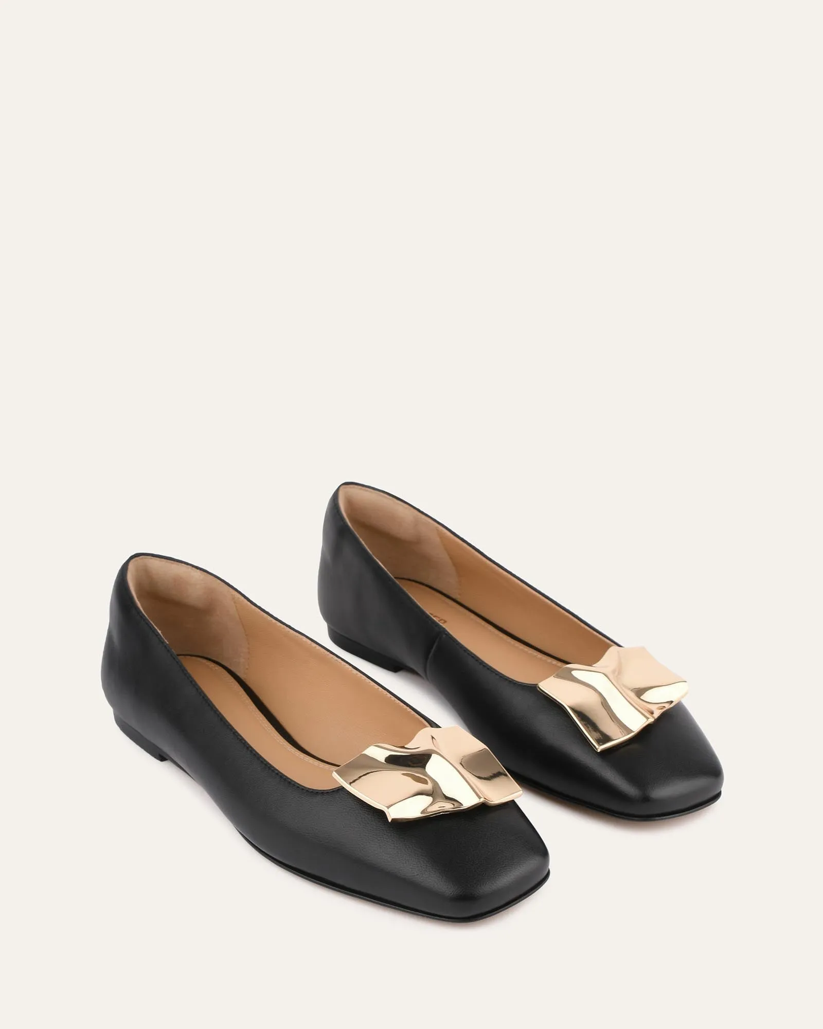 SONNY FLACHE SCHUHE AUS SCHWARZEM LEDER