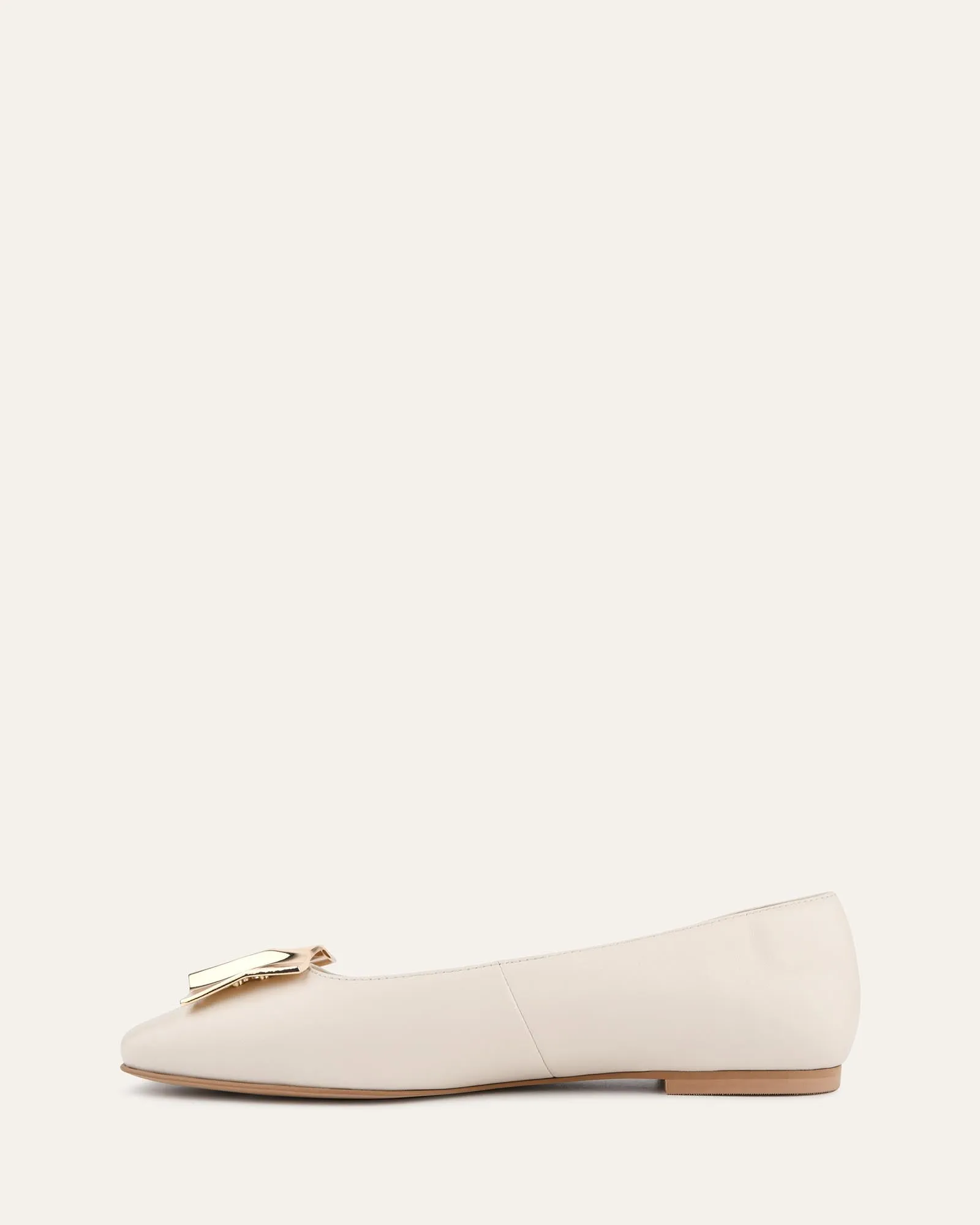 SONNY DRESS FLATS IN OFF-WHITE LEDER