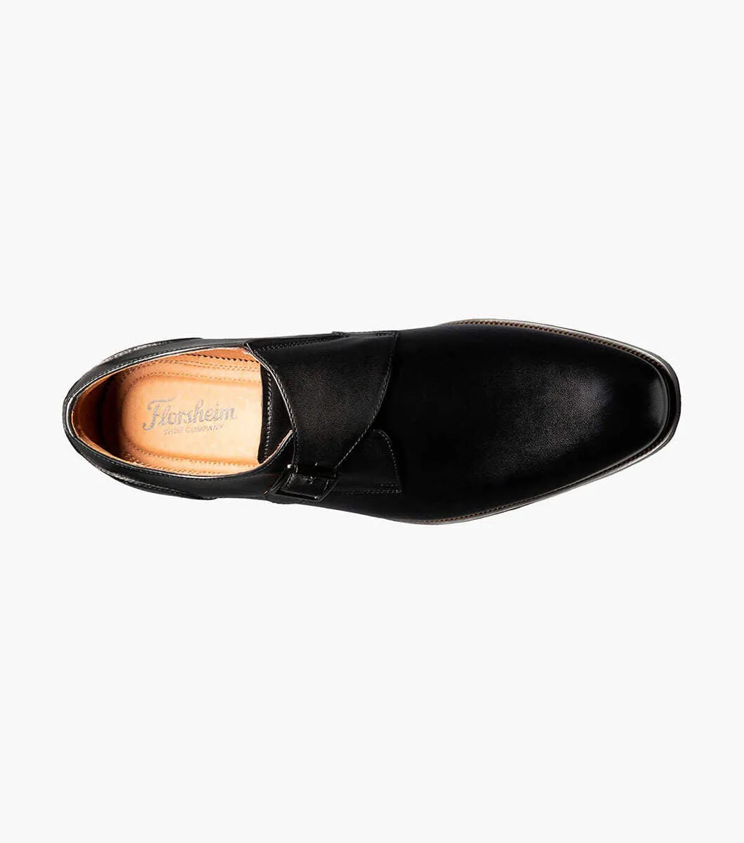 SORRENTO Plain Toe Einfacher Monkstrap - Schwarz