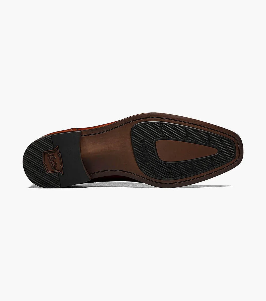 SORRENTO Plain Toe Einfacher Monkstrap - Cognac