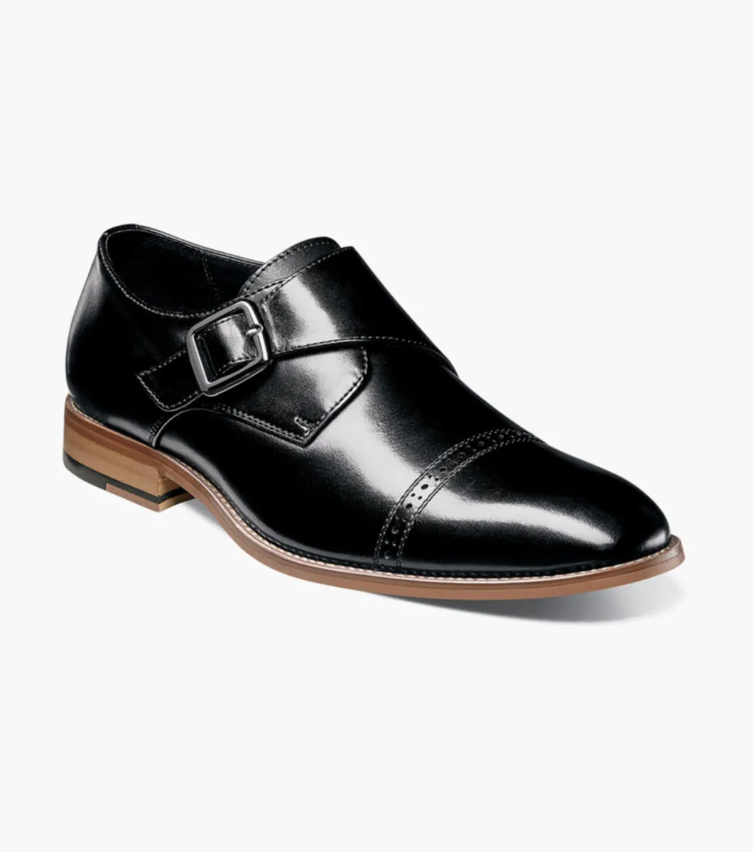 Stacy Adams DESMOND Cap Toe Monkstrap-Schuhe - Schwarz