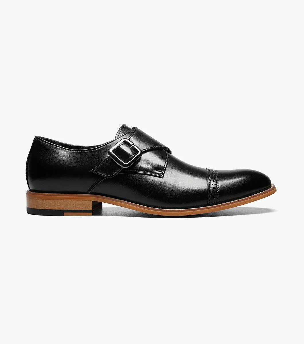 Stacy Adams DESMOND Cap Toe Monkstrap-Schuhe - Schwarz