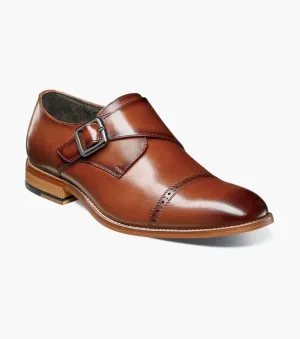 Stacy Adams DESMOND Cap Toe Monkstrap-Schuhe - Kognak