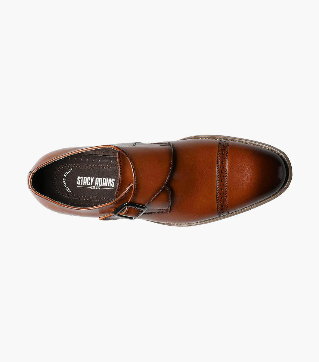 Stacy Adams DESMOND Cap Toe Monkstrap-Schuhe - Kognak