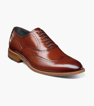 Stacy Adams DUNBAR Wingtip Oxford Schuhe - Cognac
