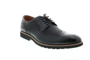 Stacy Adams Emile Leder Wingtip Oxfords Schuhe - Schwarz