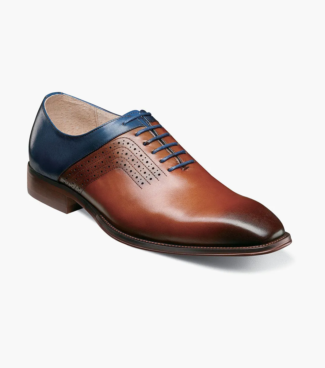 Stacy Adams HALLOWAY Oxford mit glatter Spitze - Cognac