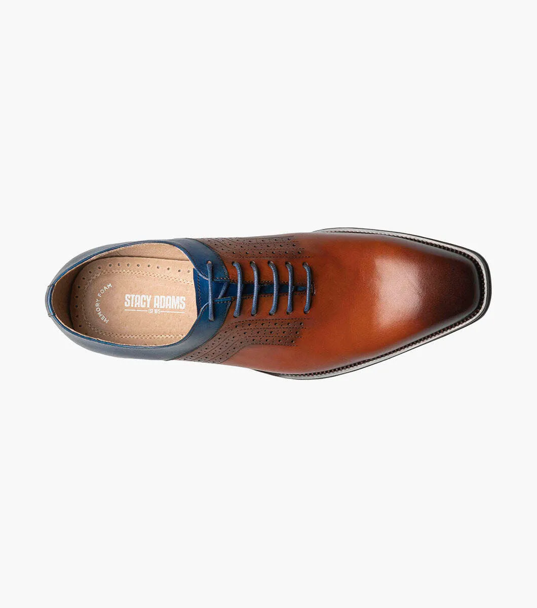 Stacy Adams HALLOWAY Oxford mit glatter Spitze - Cognac