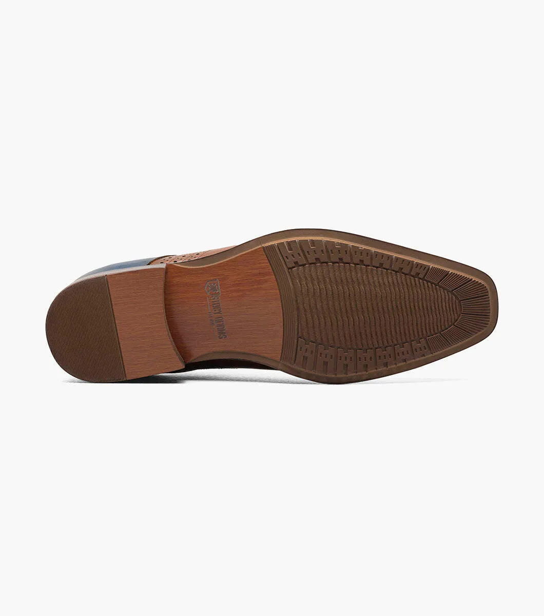 Stacy Adams HALLOWAY Oxford mit glatter Spitze - Cognac