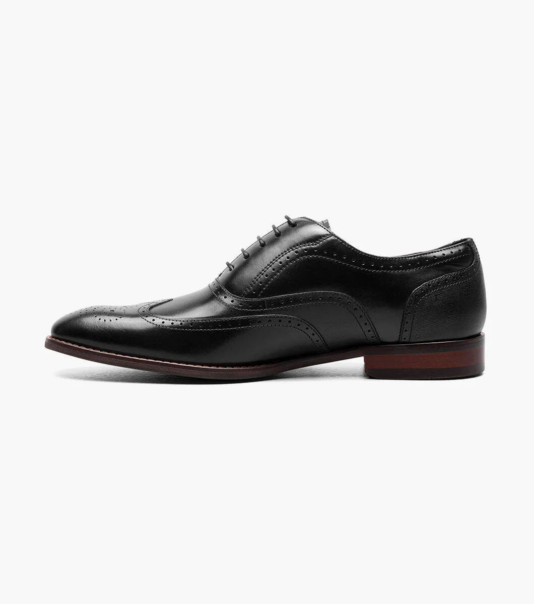 Stacy Adams KAINE Wingtip Oxford - Schwarz