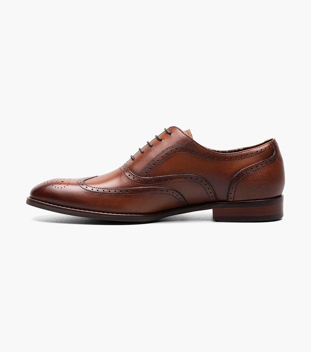 Stacy Adams KAINE Wingtip Oxford - Cognac