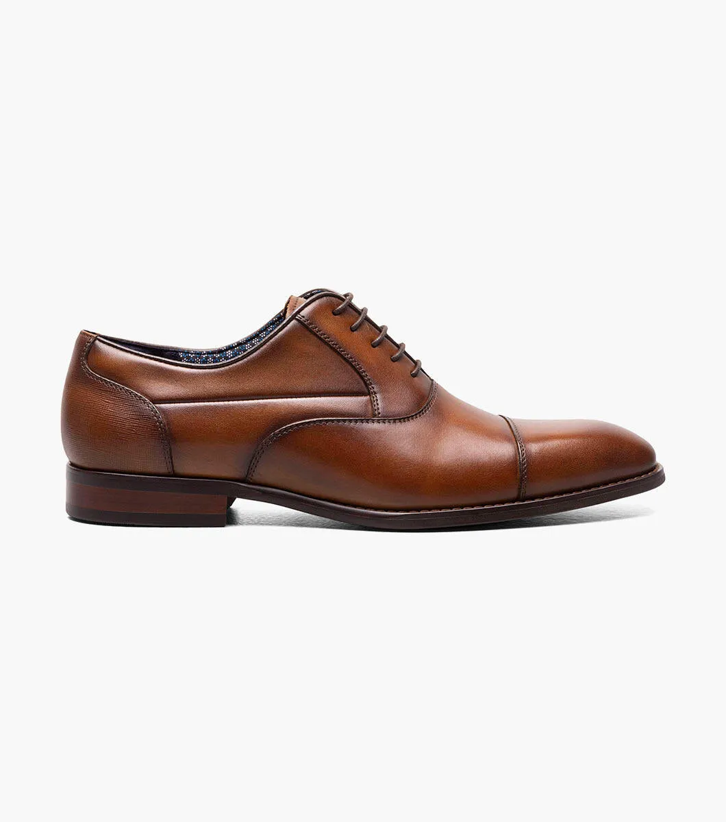 Stacy Adams KALLUM Cap-Toe Oxford Schuhe - Cognac