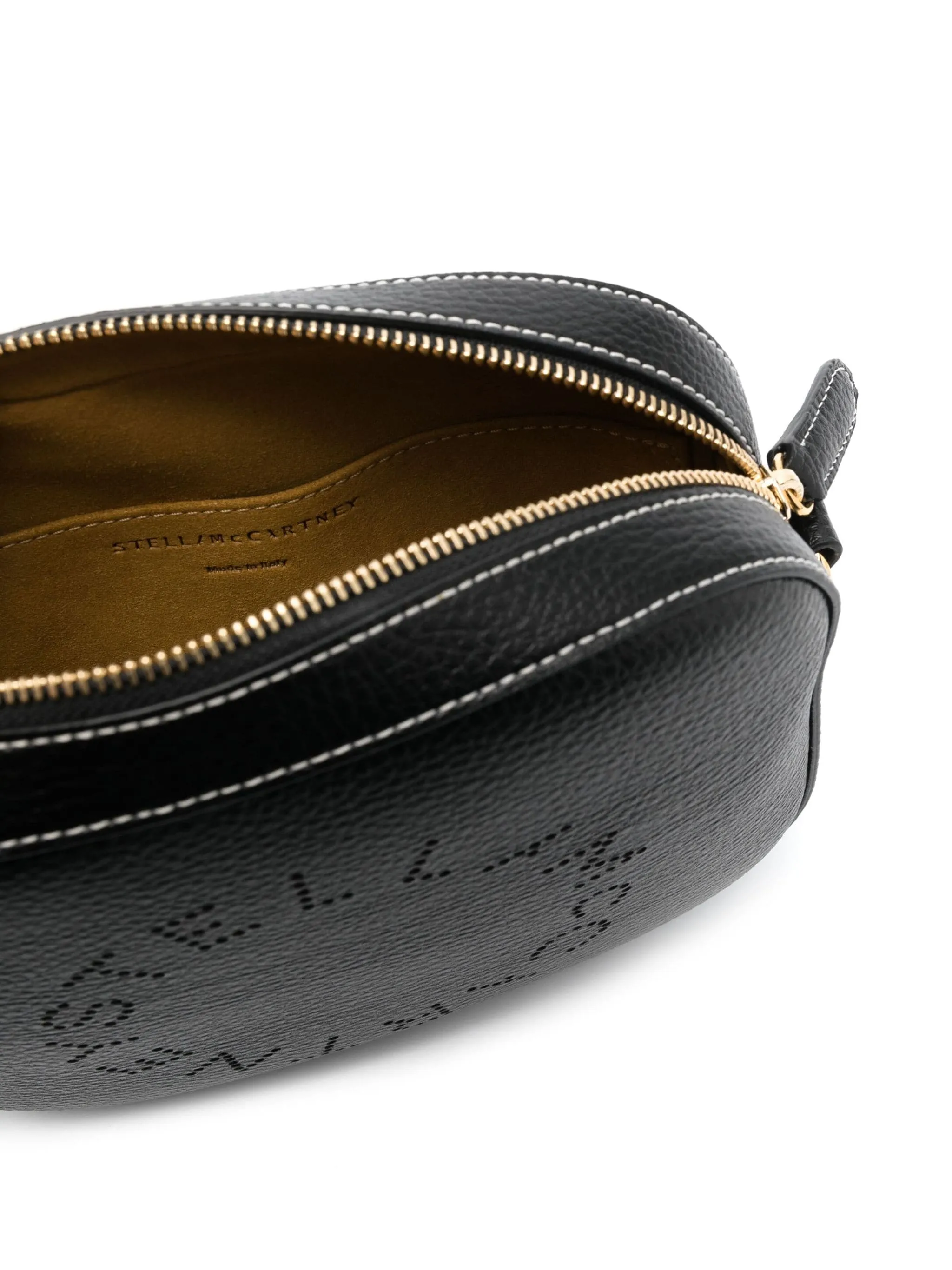 Stella Logo Kamera-Tasche in Körnung, Schwarze Taschen_Stella Mccartney_Taschen
